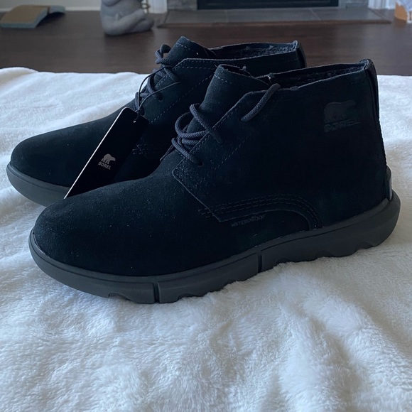 Sorel Explorer Next Drift Men’s Short Lace Up Boot in Black Size 7 - Picture 2 of 10